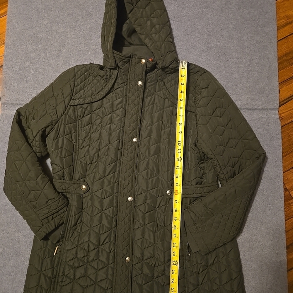 Weatherproof Women's Quilted Puffer Jacket‎ - Olive Green - Picture 9 of 11